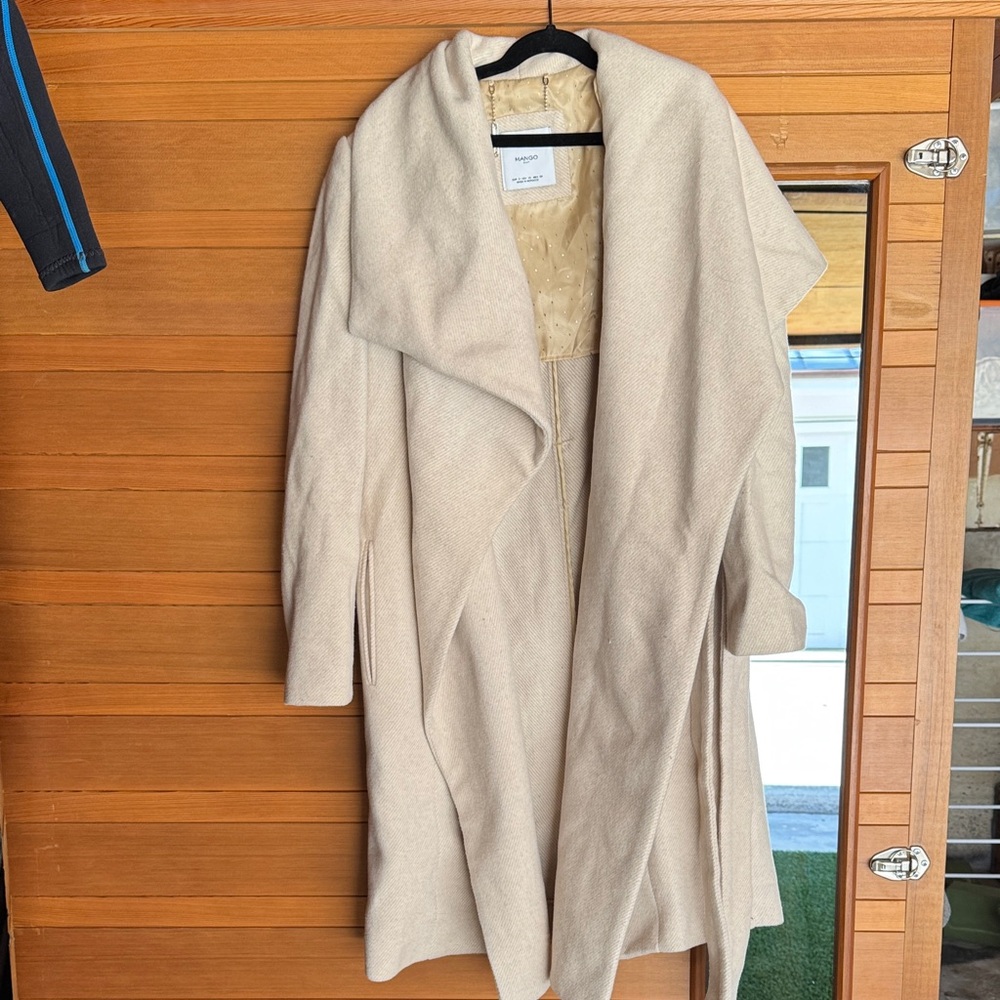 Mango Cream Trench Coat